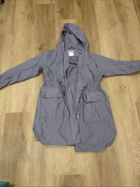 a new day Light Lavender Hooded Trench Coat
